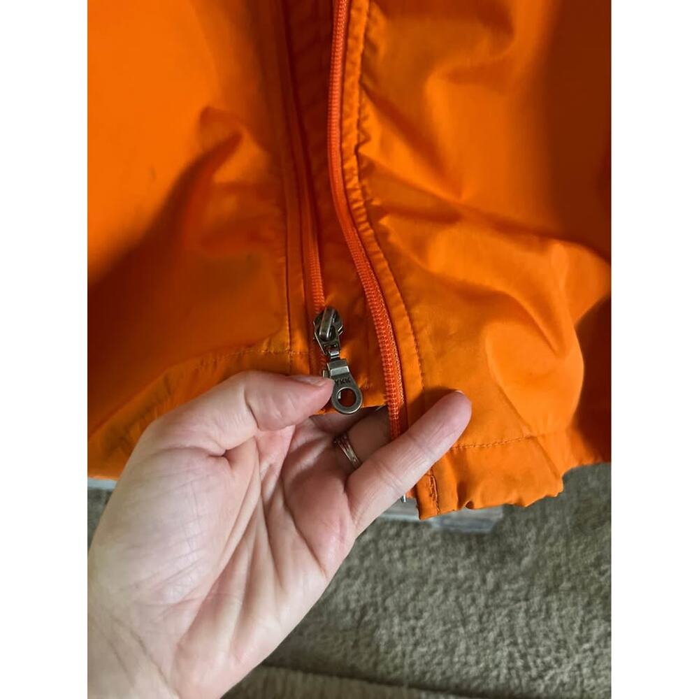 Vintage 90s Y2K Eddie Bauer Windbreaker Jacket Orange Medium Gorp Granola Coat - Picture 4 of 12